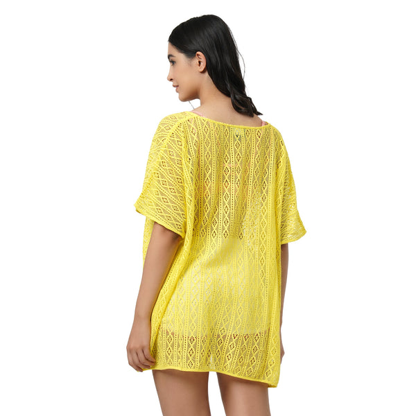 KF Lace Yellow Cover Up