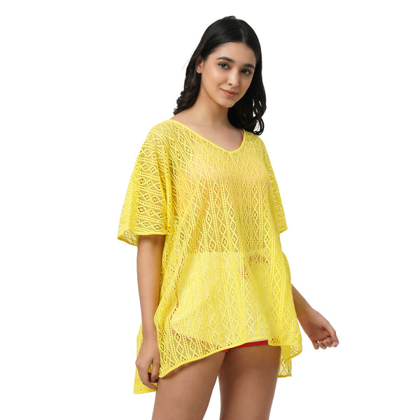 KF Lace Yellow Cover Up