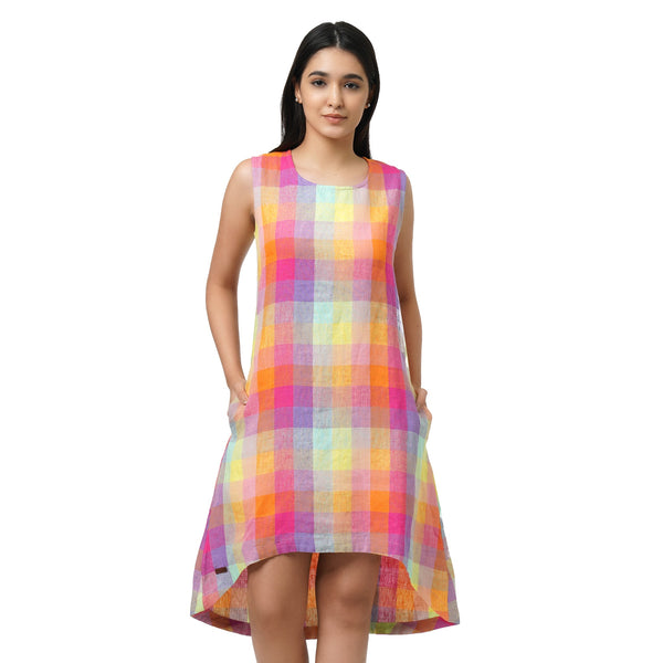 KF Sleeveless 100% Linen Dress