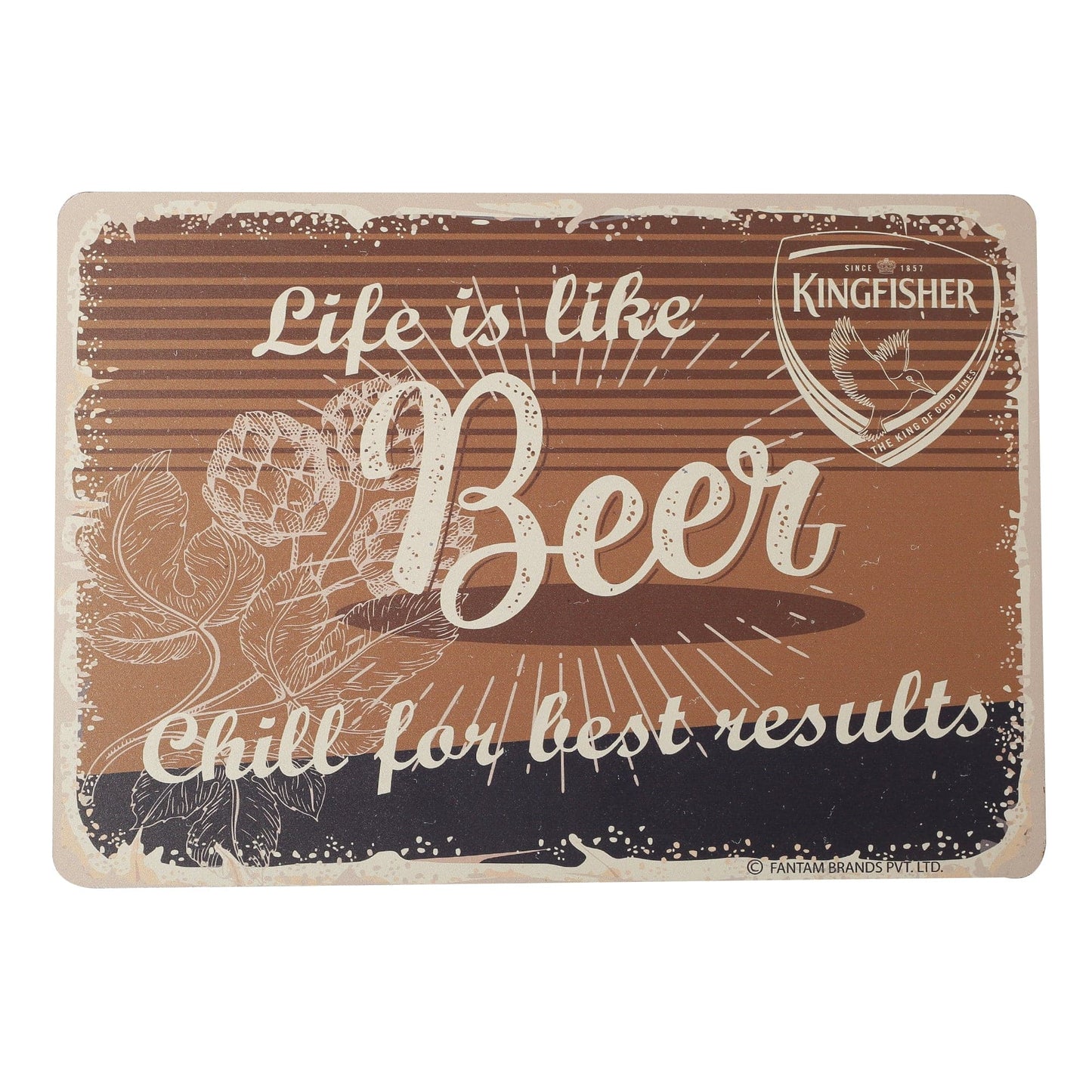 KF Life Chill Wall Decor | Wooden Board | Print Poster | Wall Decoration | Item Stylish For Home, Kitchen, Bar, Cafe, Restaurant, Man Cave and Patio | 30 x 21 x 1 cm.