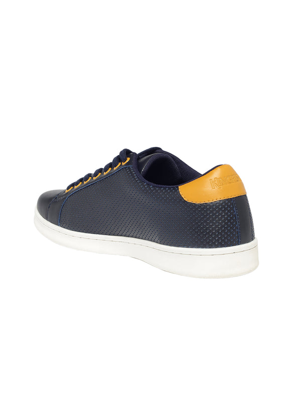 KF Navy Solid Sneaker with yellow detailing