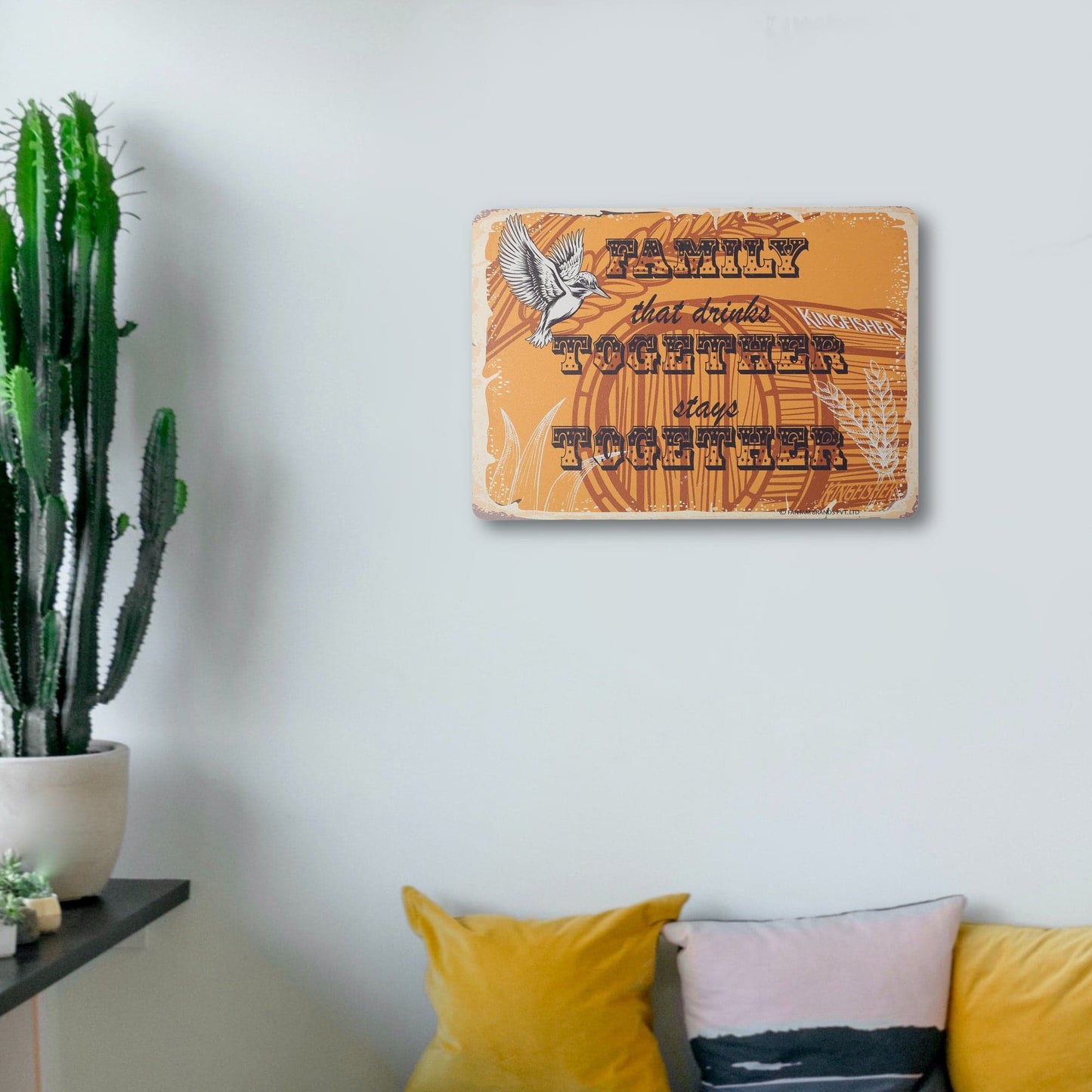KF Together Wall Decor | Wooden Board | Print Poster | Wall Decoration | Item Stylish For Home, Kitchen, Bar, Cafe, Restaurant, Man Cave and Patio | 30 x 21 x 1 cm.