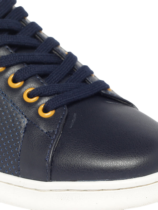 KF Navy Solid Sneaker with yellow detailing
