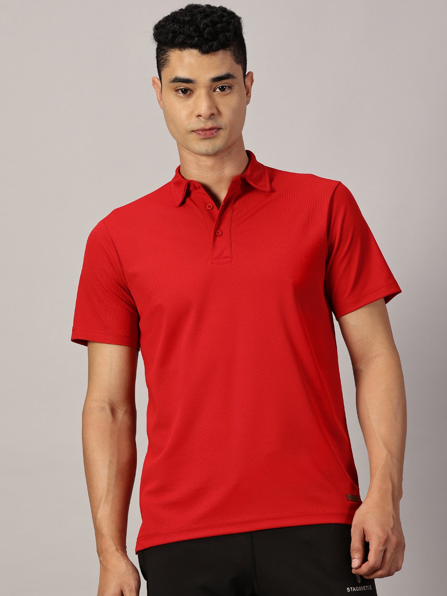 KF ARROW RED MEN'S CLASSIC ACTIVE POLO T-SHIRT