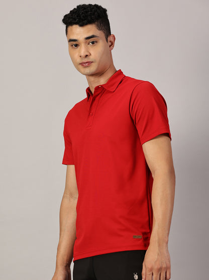 KF ARROW RED MEN'S CLASSIC ACTIVE POLO T-SHIRT