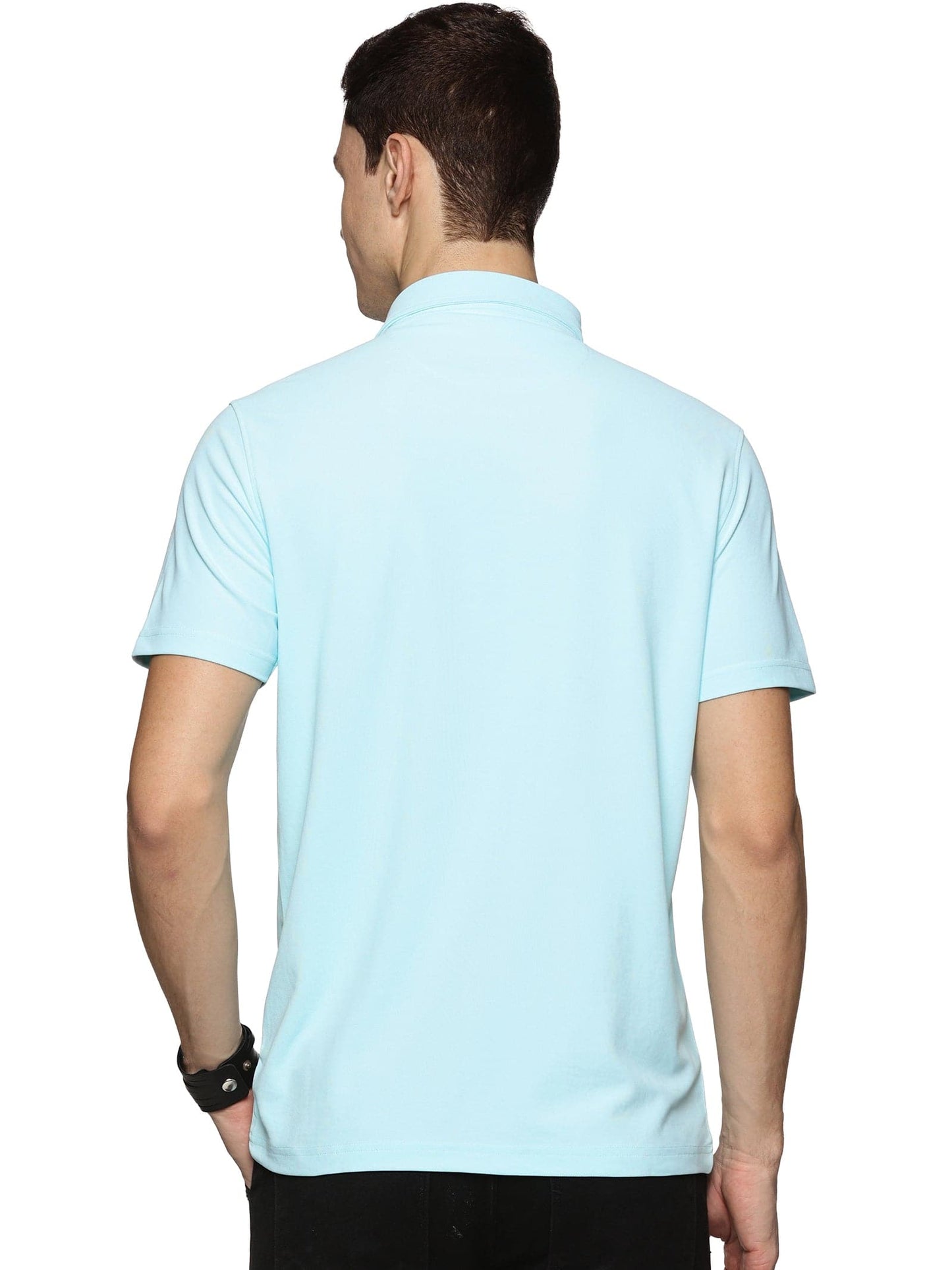 Short Sleeve Knitted Mint Island Solid Shirt