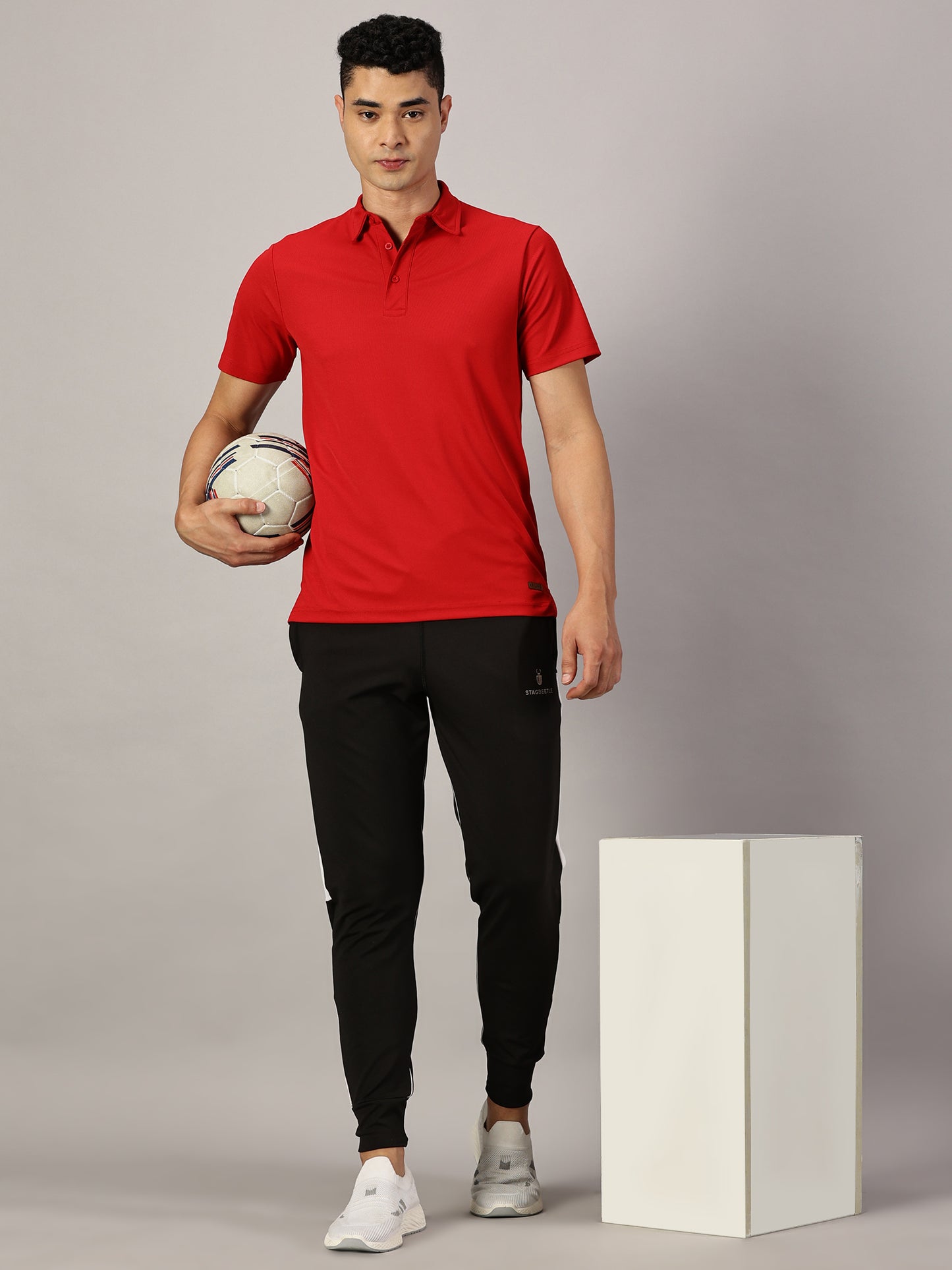 KF ARROW RED MEN'S CLASSIC ACTIVE POLO T-SHIRT