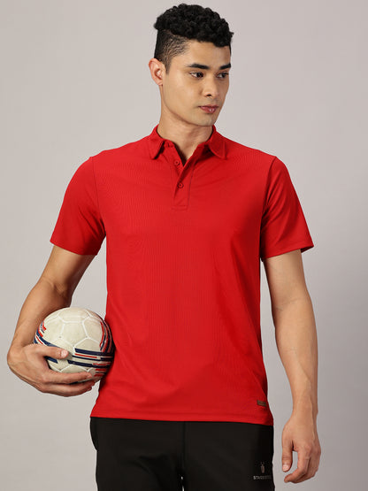 KF ARROW RED MEN'S CLASSIC ACTIVE POLO T-SHIRT