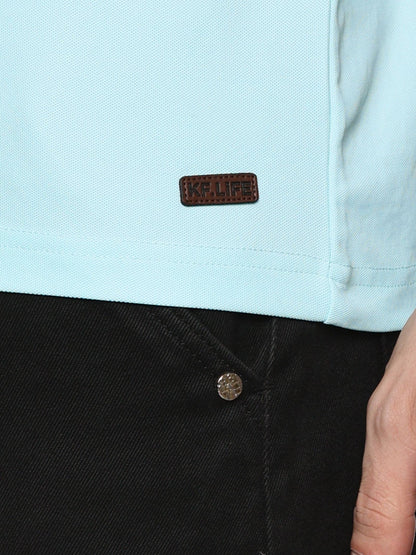 Short Sleeve Knitted Mint Island Solid Shirt