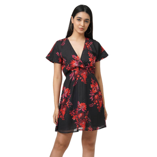 KF Red Floral Dress