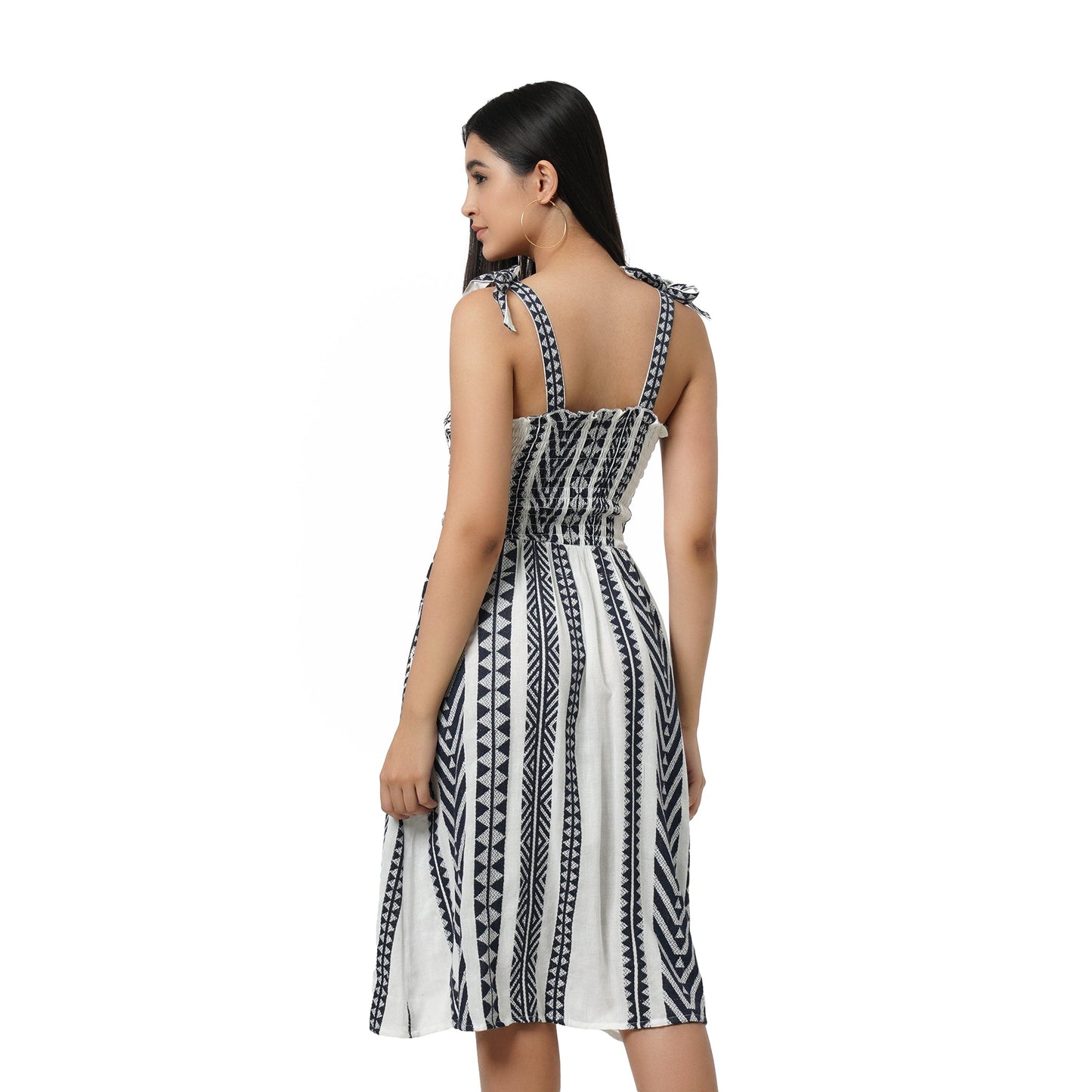 KF Black & White Jacquard dress