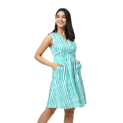 KF Green Striper dress