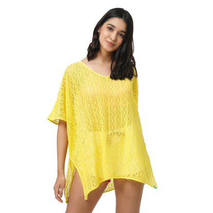 KF Lace Yellow Cover Up