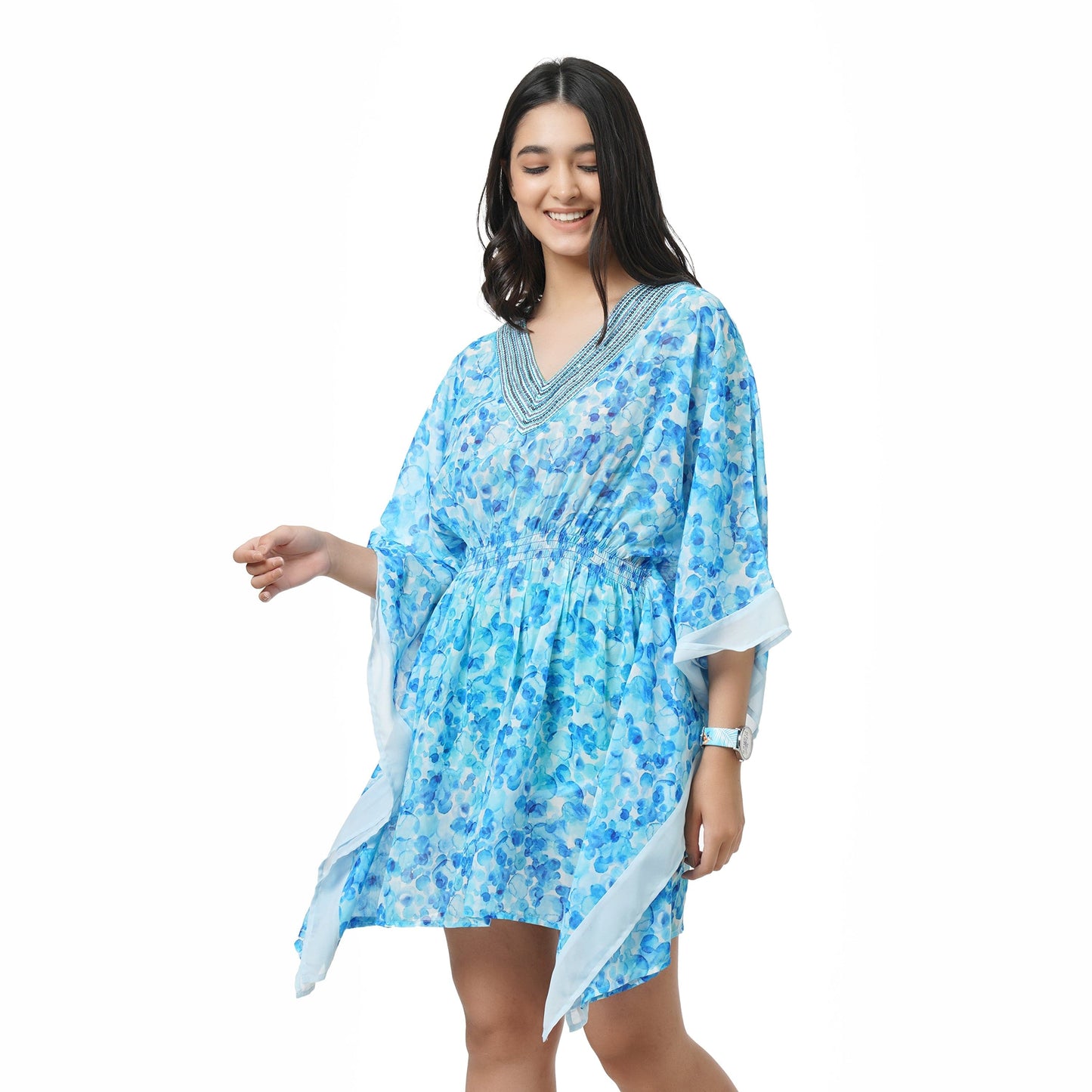 KF Sequin Neck Kaftan