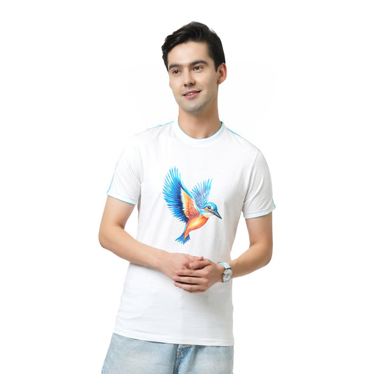 KF RN BIRD WHITE S/SLV T SHIRT