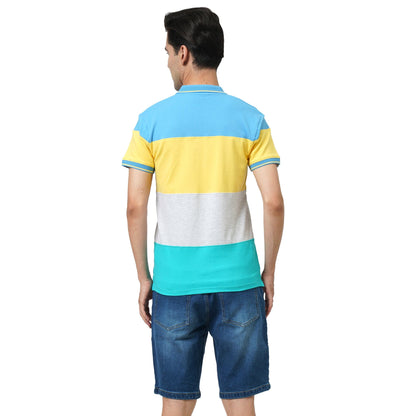 KF COLOUR BLOCK S/SLV POLO T SHIRT - 3