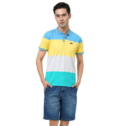 KF COLOUR BLOCK S/SLV POLO T SHIRT - 3