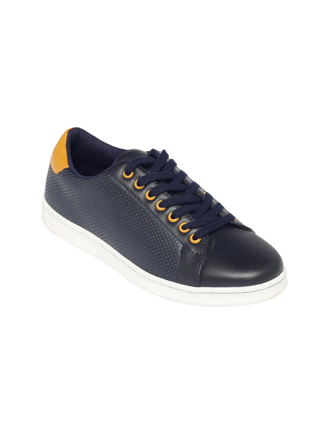 KF Navy Solid Sneaker with yellow detailing