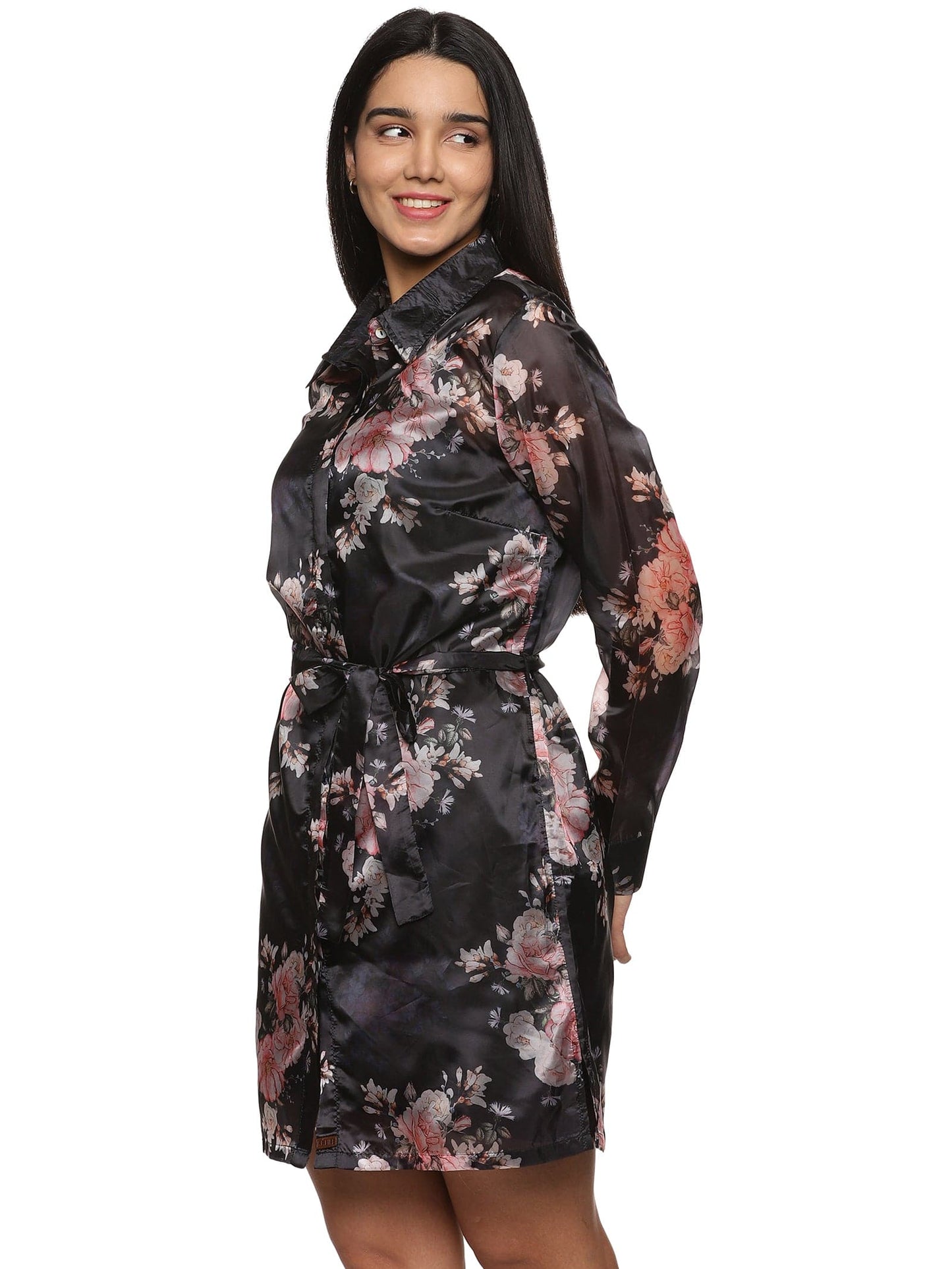 KF Pink Floral Print Long Shirt