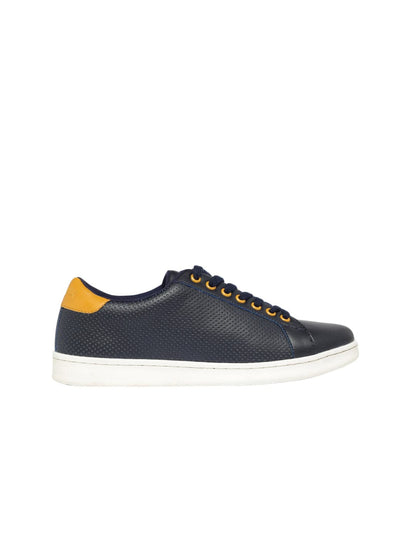 KF Navy Solid Sneaker with yellow detailing