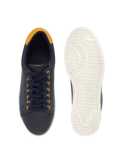 KF Navy Solid Sneaker with yellow detailing