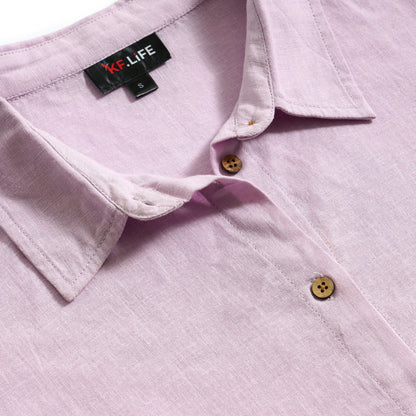 KF Oversized Lavender Linen Shirt